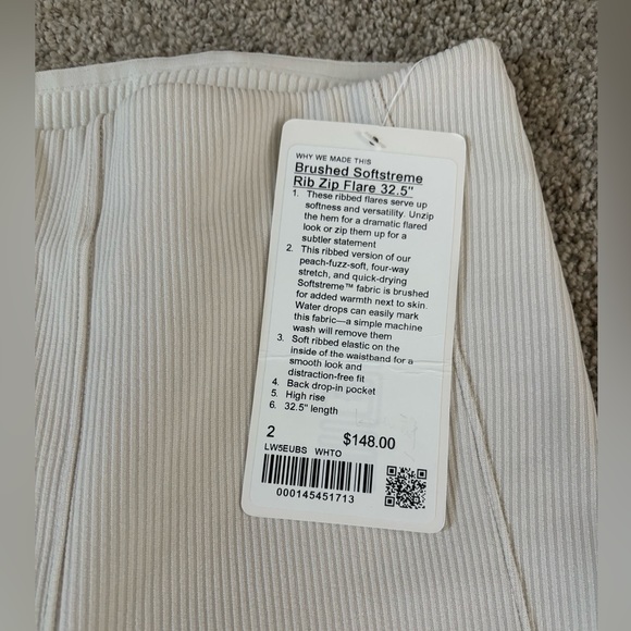 Lululemon brushed softstreme Rib ZIP Flare 32.5 - Picture 2 of 4